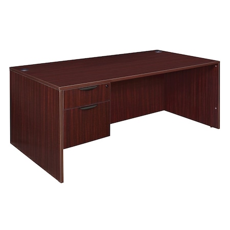 Regency Pedestal Desk Legacy 71" Single Pedestal Desk, Mahogany, Mahogany LSP7135MH